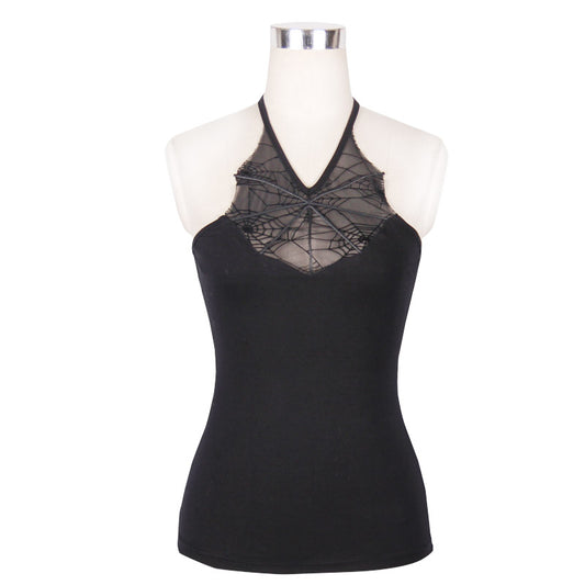 Spiderweb Halter Top Devil Fashion