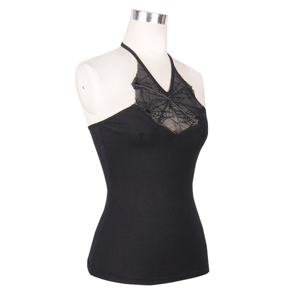 Spiderweb Halter Top Devil Fashion