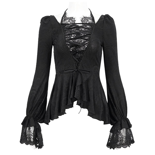 Dylan Lace Frill Top by Devil Fashion