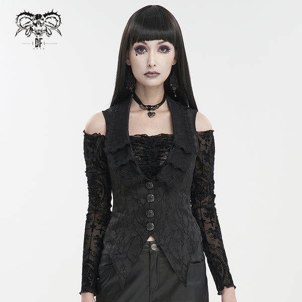 Vesper Gothic Vest Top by Devil Fashion