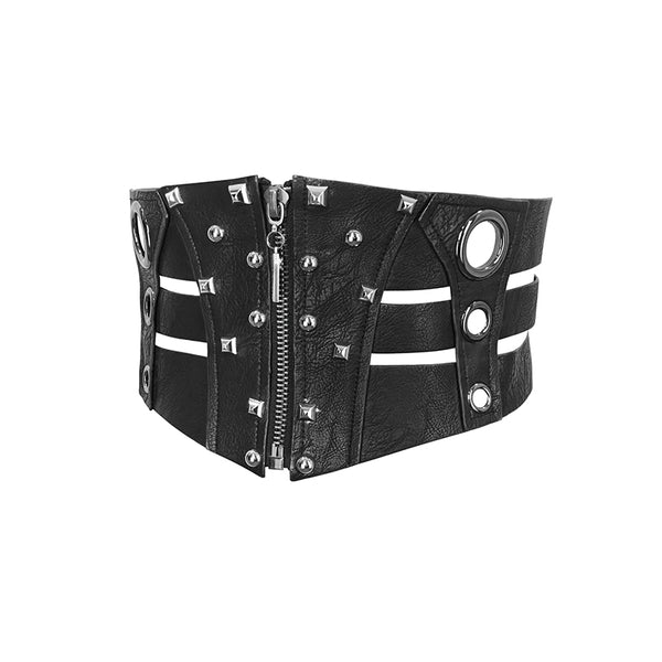 Forgotten Corpse Faux Leather Corset Belt by Devil Fashion
