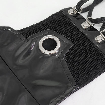 Void Faux Leather Corset Belt by Devil Fashion