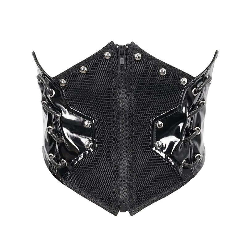 Void Faux Leather Corset Belt by Devil Fashion