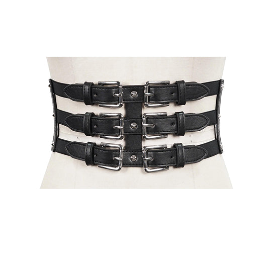 Brutal Buckle Corset Belt by Devil Fashion