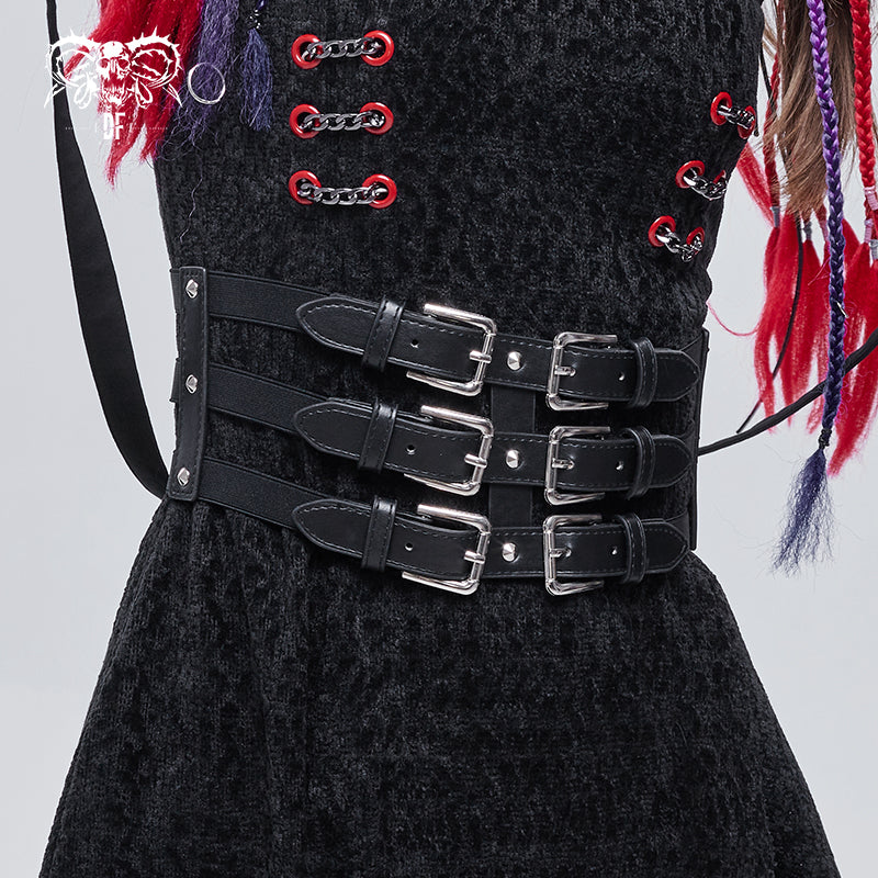 Brutal Buckle Corset Belt by Devil Fashion