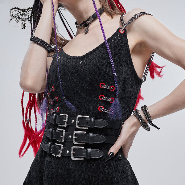 Brutal Buckle Corset Belt by Devil Fashion