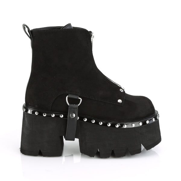 ASHES-100 Vegan Suede Ankle Boots by Demonia