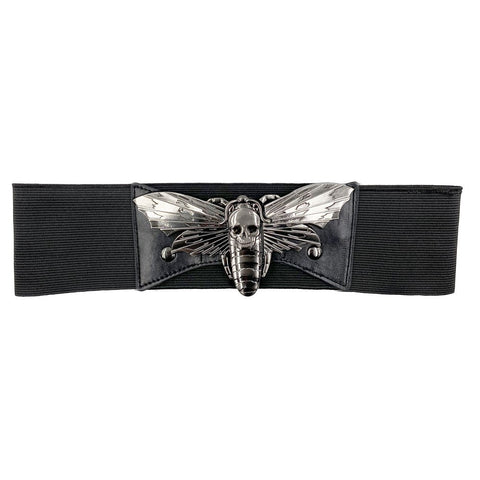 Death Moth Elastic Waist Belt by Kreepsville 666
