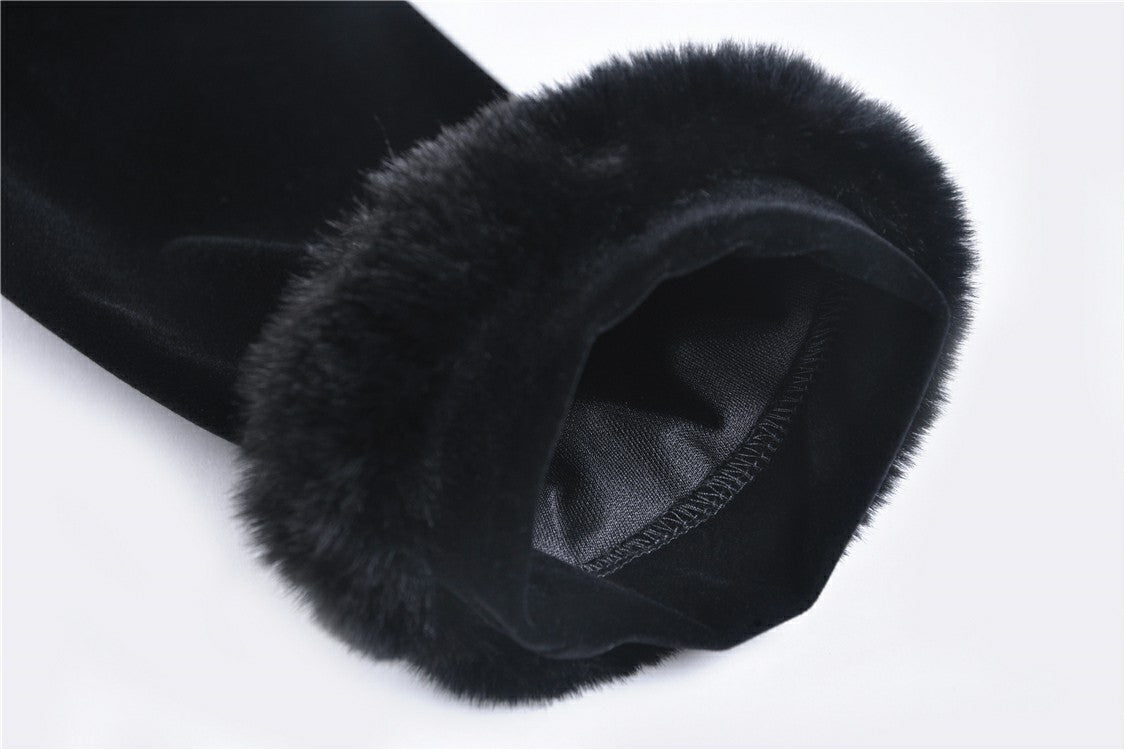 Annabel Lee Faux Fur Trim Bolero Jacket by Dark In Love