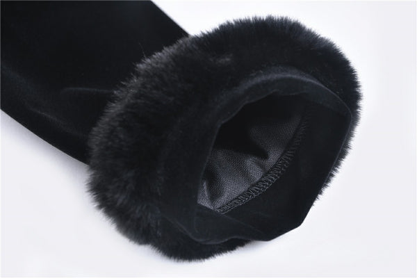 Annabel Lee Faux Fur Trim Bolero Jacket by Dark In Love