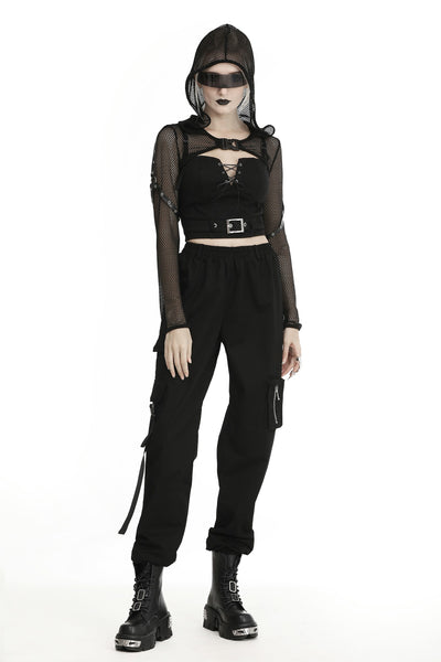 Storm Hooded Fishnet Bolero by Dark In Love