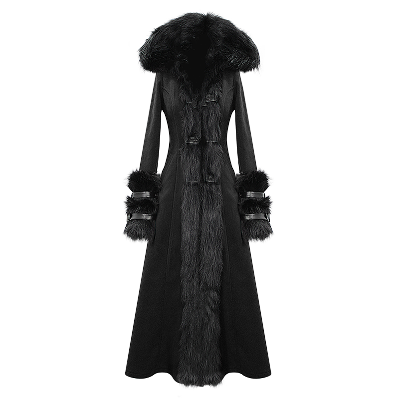 Trust The Raven Faux Fur Coat by Devil Fashion