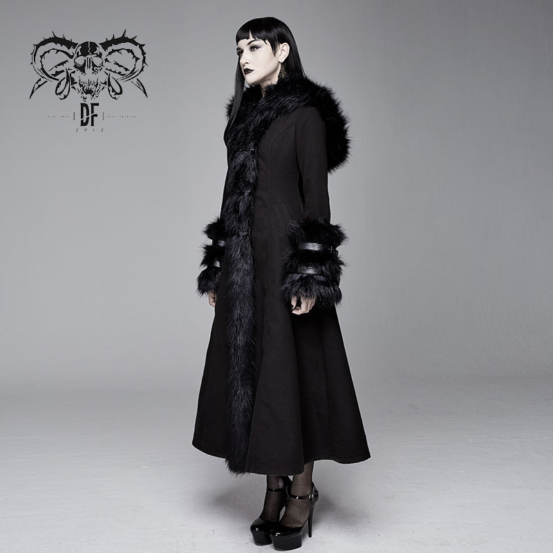 Trust The Raven Faux Fur Coat by Devil Fashion