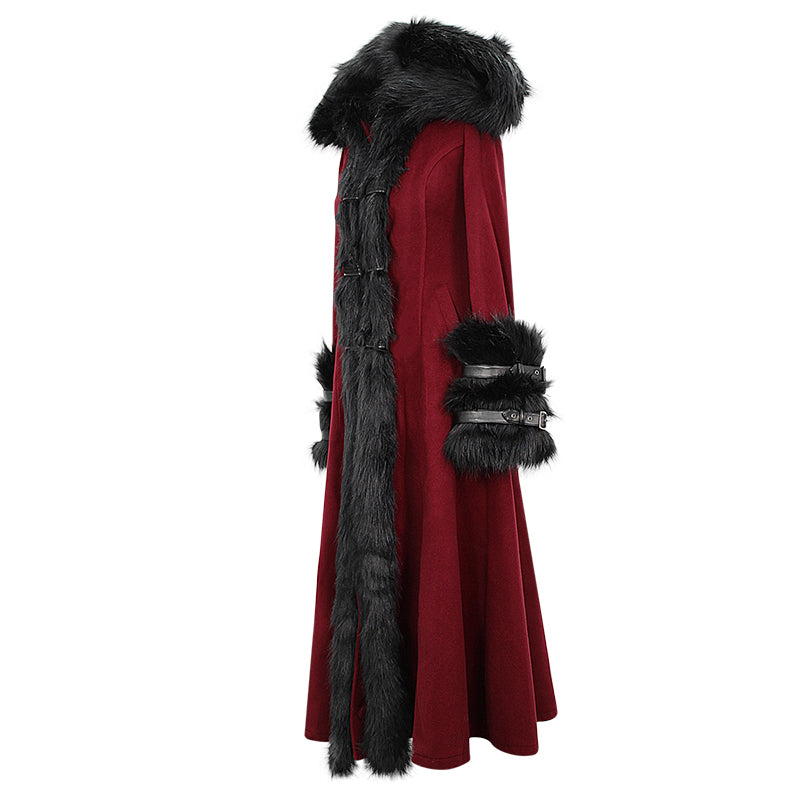 Bleeding Hearts Faux Fur Coat by Devil Fashion