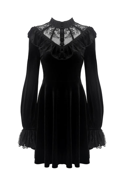 Good Mourning Velvet Dress by Dark In Love