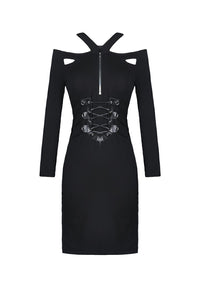 Black Lace Up Corset Dress by Dark In Love