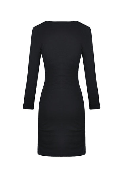 Black Lace Up Corset Dress by Dark In Love