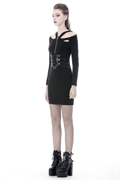 Black Lace Up Corset Dress by Dark In Love