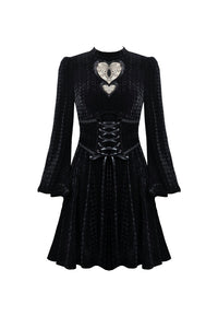 Tainted Heart Velvet Dress by Dark In Love