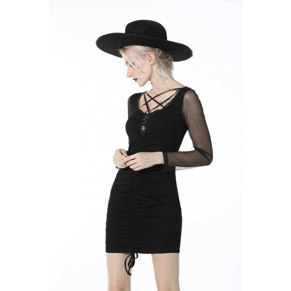Dark Pleasures Mesh Sleeves Dress by Dark In Love