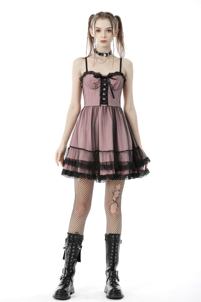 Pink Punk Princess Mesh Dress by Dark In Love