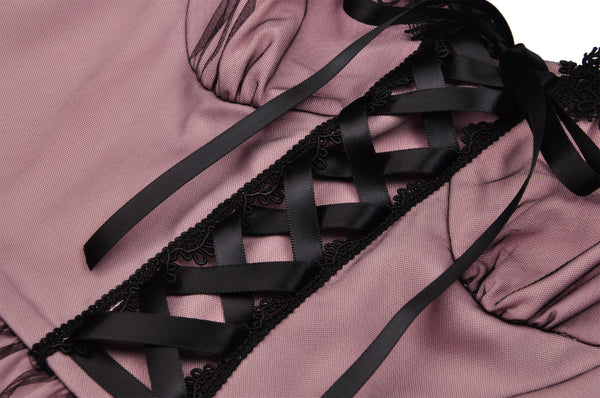 Pink Punk Princess Mesh Dress by Dark In Love