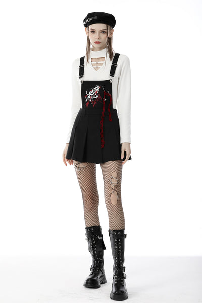 Crimson Death Skull Overall Dress by Dark In Love