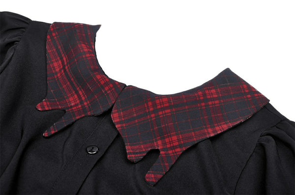 Miss Bloody Mary Plaid Trim Dress by Dark In Love