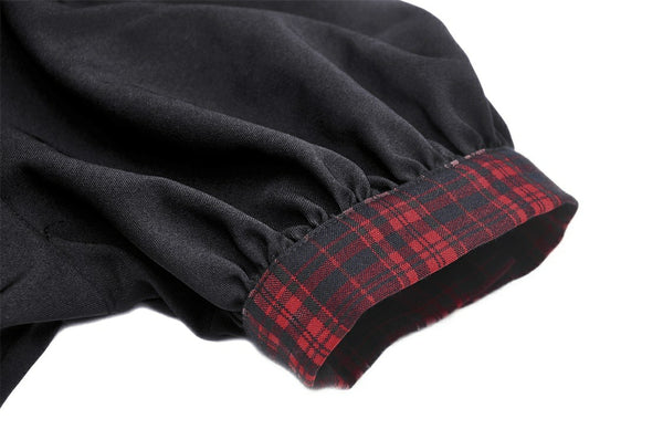Miss Bloody Mary Plaid Trim Dress by Dark In Love