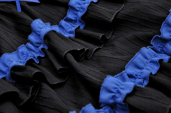 Billy Blue Frill Dress by Dark In Love