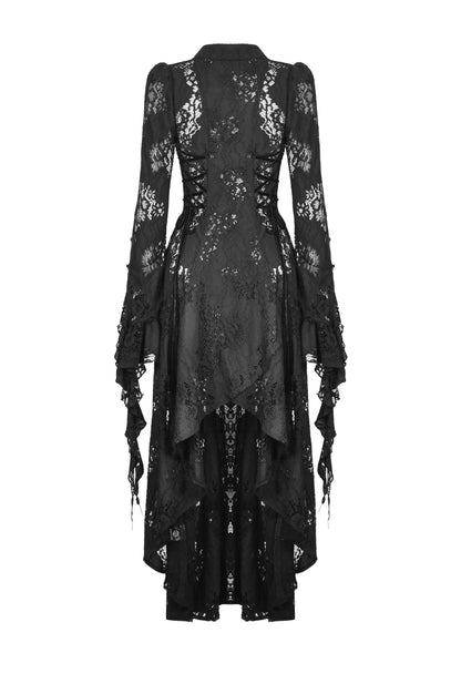 Midnight Rose Frilly Lace Cardigan Dress by Dark In Love