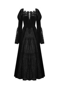 Send A Raven Velvet Lace Dress by Dark In Love