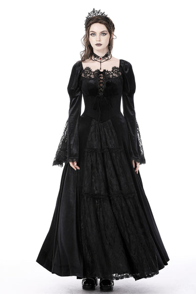 Send A Raven Velvet Lace Dress by Dark In Love