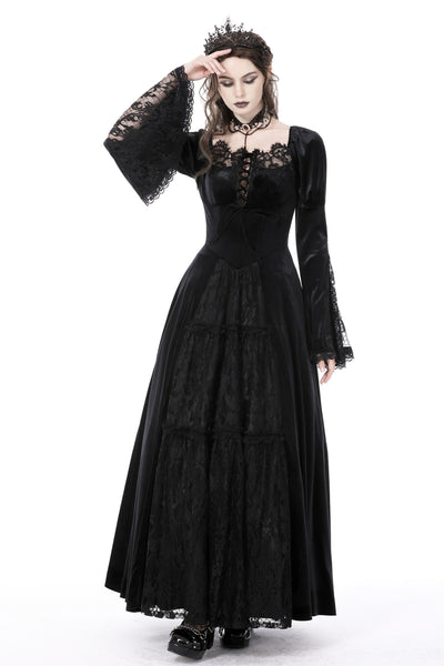 Send A Raven Velvet Lace Dress by Dark In Love