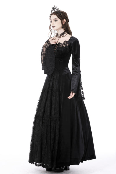 Send A Raven Velvet Lace Dress by Dark In Love