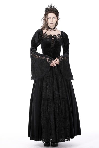 Send A Raven Velvet Lace Dress by Dark In Love