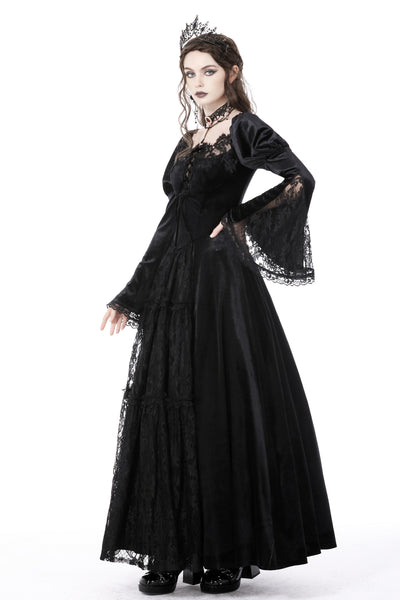 Send A Raven Velvet Lace Dress by Dark In Love