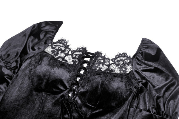 Send A Raven Velvet Lace Dress by Dark In Love