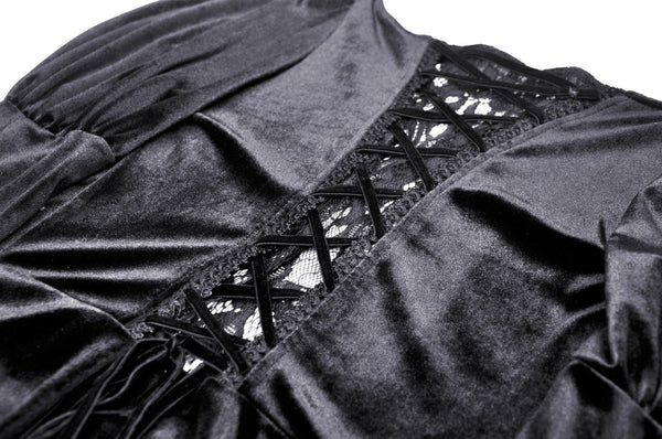 Send A Raven Velvet Lace Dress by Dark In Love