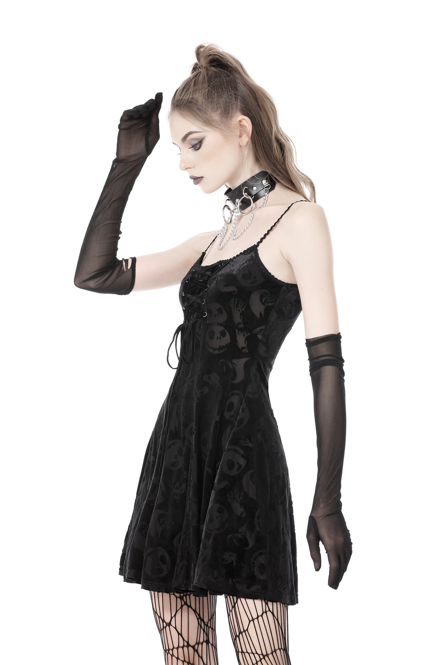 Spooky Nightmare Skull Dress by Dark In Love