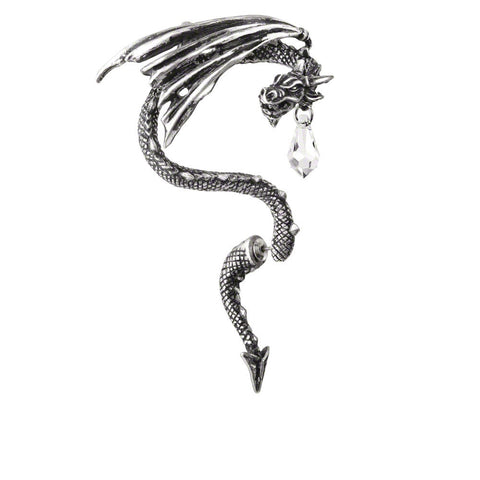 Crystal Dragon Ear-Wrap by Alchemy Gothic