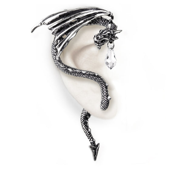 Crystal Dragon Ear-Wrap by Alchemy Gothic