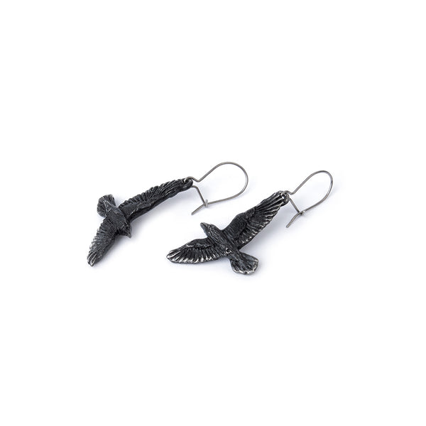 Black Raven Earrings by Alchemy Gothic