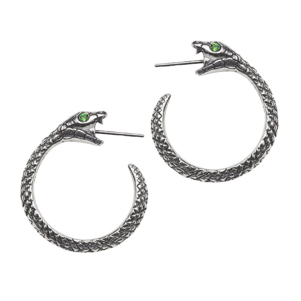 Serpent Hoop Earrings by Alchemy Gothic