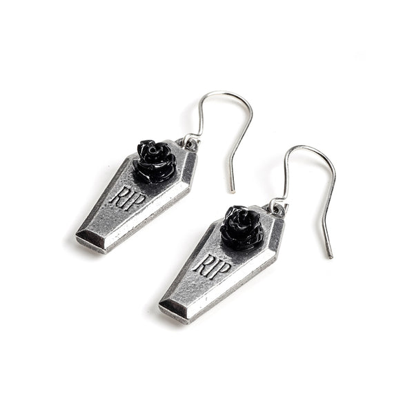 RIP Rose Earrings by Alchemy Gothic