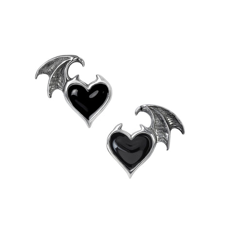 Black Soul Stud Earrings by Alchemy Gothic