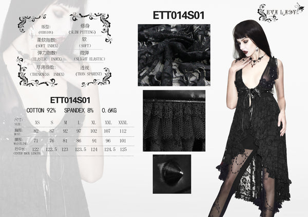 Dark & Fancy Lace Cover Up Top by Eva Lady