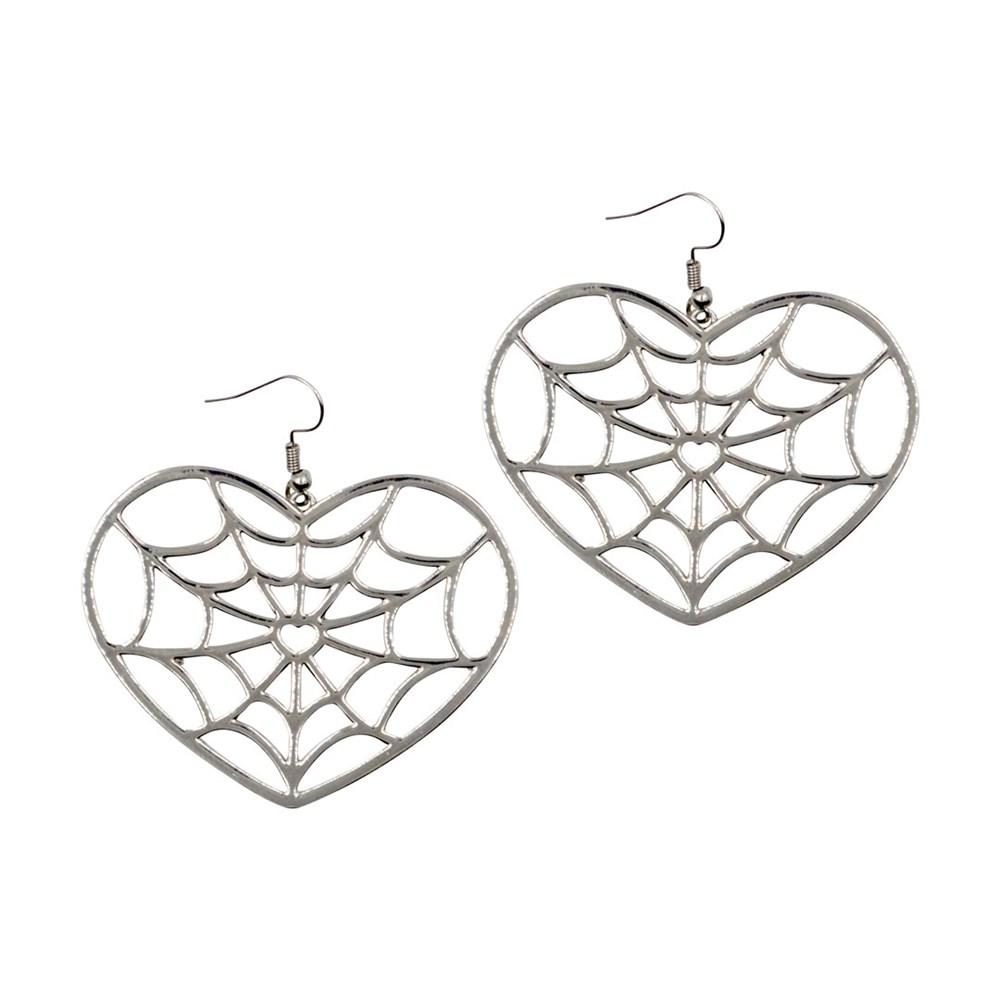 Web Heart Earrings by Kreepsville 666