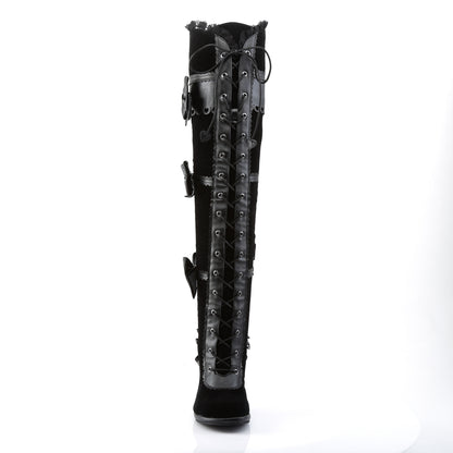 GLAM-300 Goth Lolita Over-the Knee Boots by Demonia
