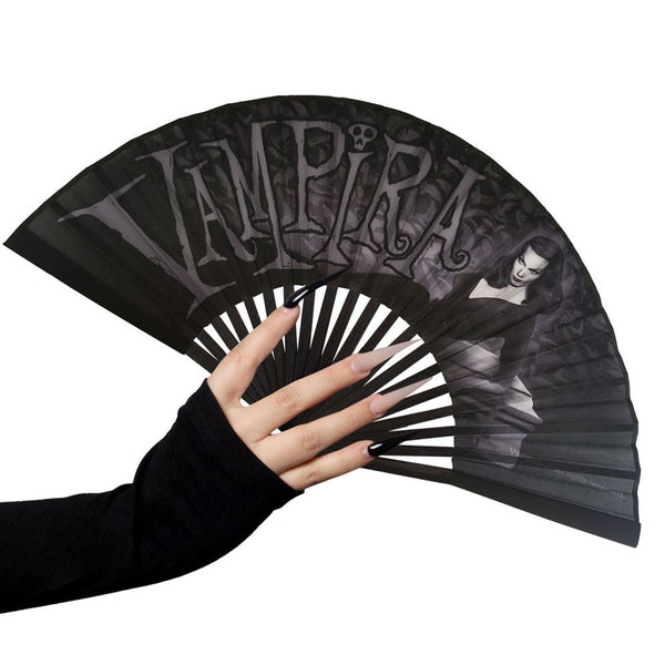 Vampira Coffin Fabric Fan by Kreepsville 666